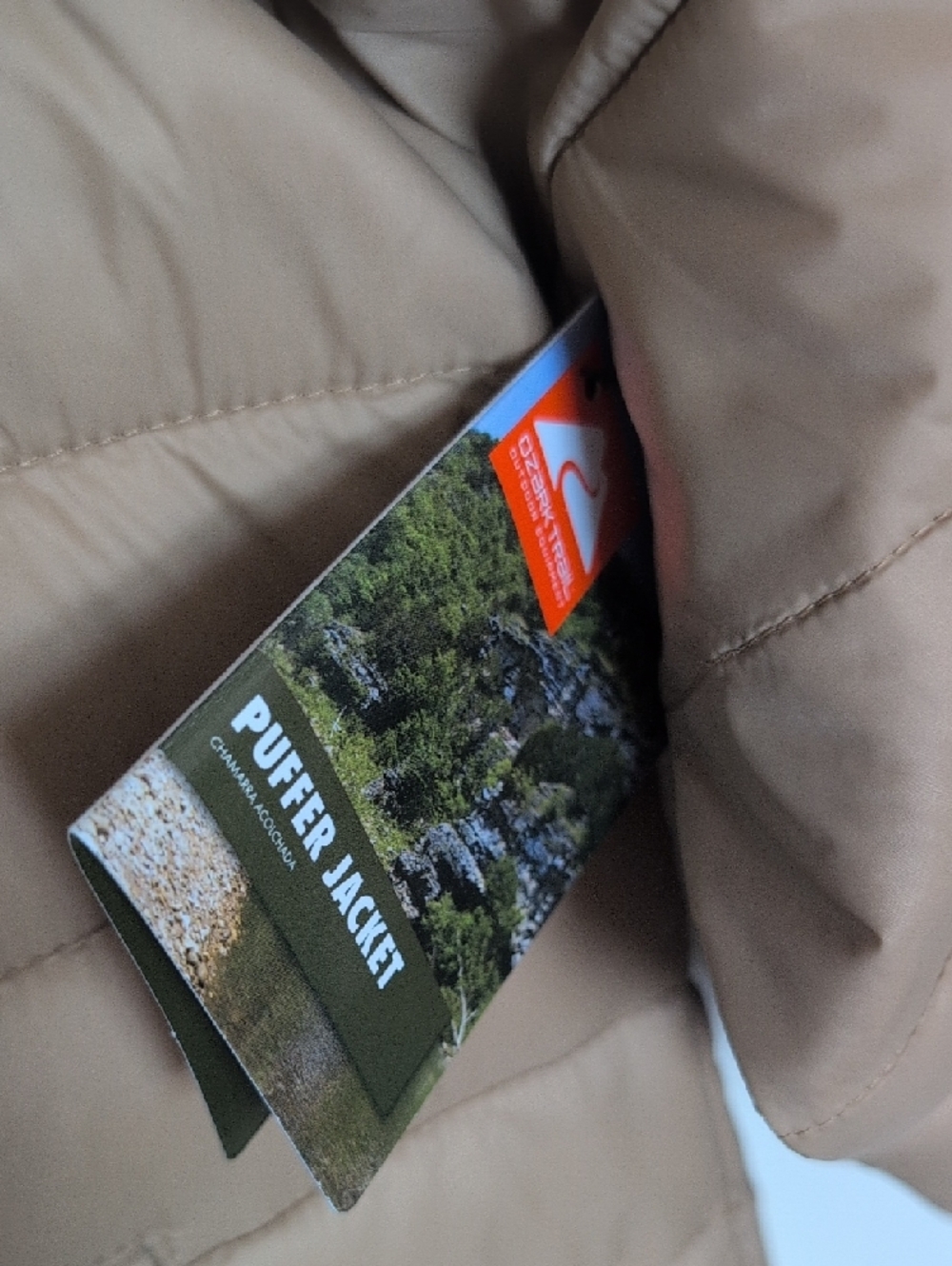 Ozark Trail Tan Puffer Jacket - Picture 3 of 11
